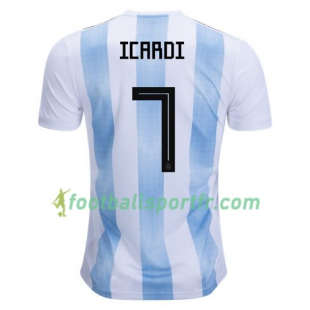 Tenue Argentine Icardi 7 Domicile Coupe du monde 2018 Maillot de Foot Tenue Argentine Icardi 7 Domicile Coupe du monde 2018 Maillot de Foot